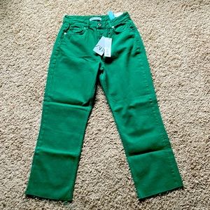 Kelly Green zara out of stock jeans new with tags